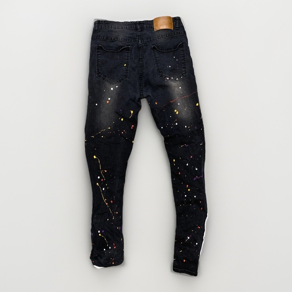 WAIMEA Art Jeans Denim Distressed Colorful Skinny Jeans 32x32